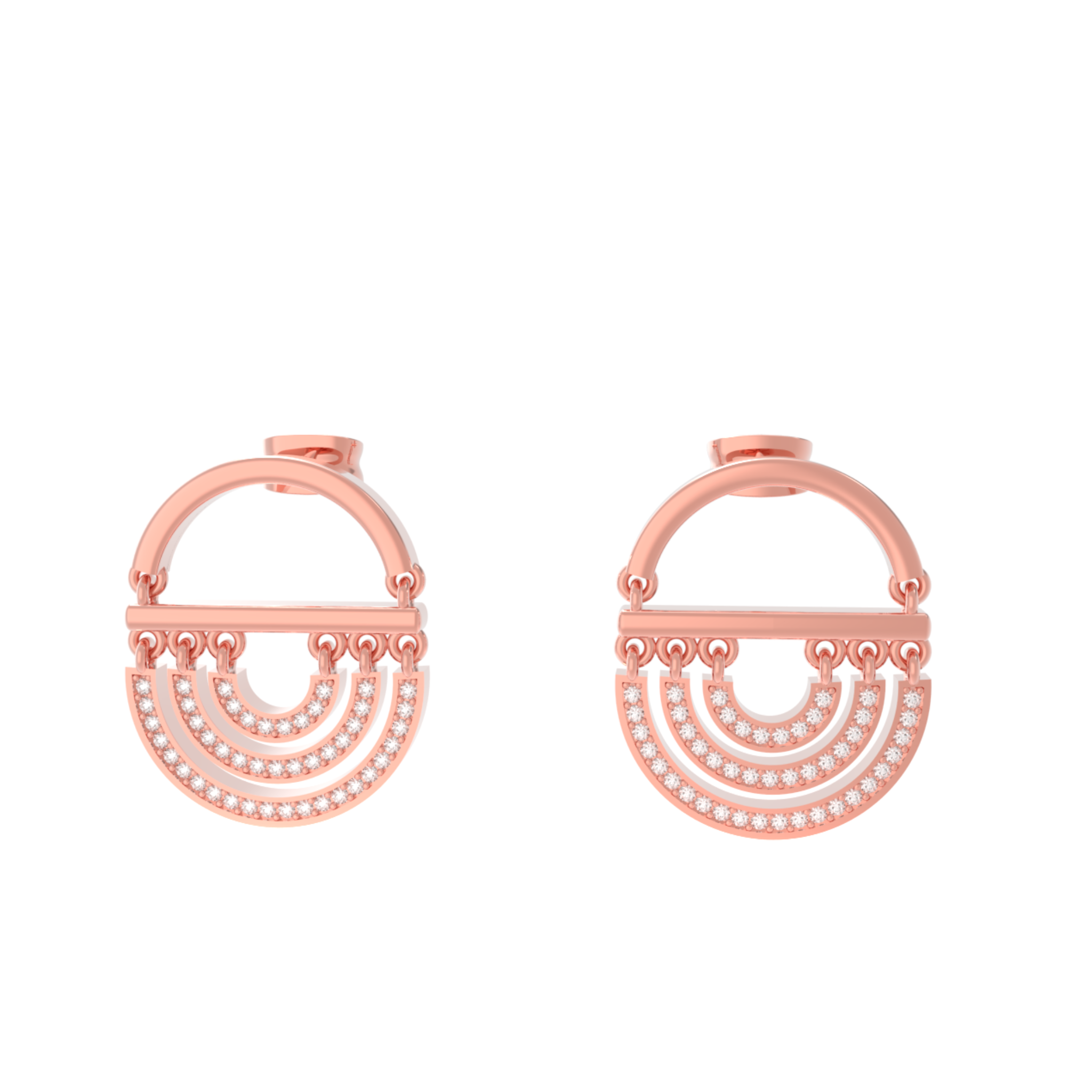 Water Twin Drop Dangle Earrings, Hallmarked 925 Sterling Silver